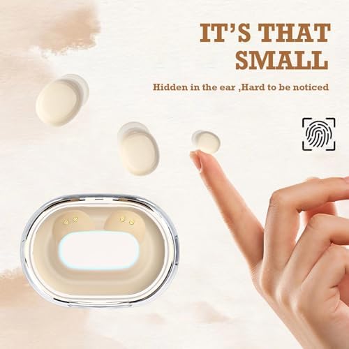 Invisible Mini Bluetooth Earbuds for Small Ear Canals – Discreet Skin Tone Design for Seamless Comfort in Sleep and Active Lifestyles – Lightweight, Sweat-Resistant with Superior Audio Clarity and Effortless Pairing – Perfect Companion for Travel and Daily Use