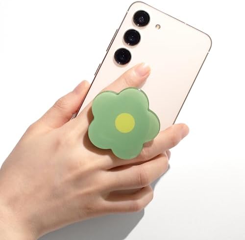 Vibrant Violet Daisy Mag Safe-Compatible Collapsible Phone Grip Stand – Stylish and Portable Mobile Accessory for Effortless Control and Enhanced Stability