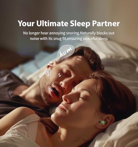 Ultra-Comfort Side Sleeper Bluetooth 5.3 Noise-Canceling Earbuds – Discreet Invisible Sleep Headphones for All-Night Serenity and Relaxation – Soft Silicone Tips for Maximum Comfort – Ideal for Meditation and Restful Sleep – Sleek Green Design