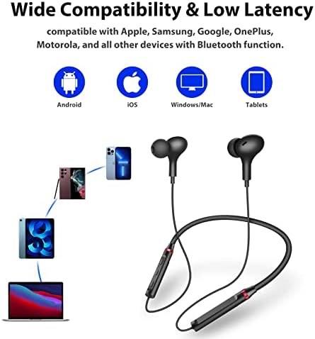 Advanced Bluetooth Wireless Earbuds with Magnetic Neckband – Premium Sports Headset for Samsung A53/A54, i Phone 13 Pro Max, Google Pixel 9 XL – Unmatched Sound Clarity & Versatile Device Compatibility for Active Lifestyles