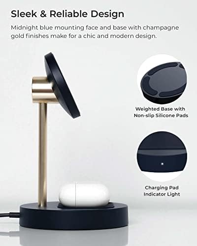 Upgrade Your Charging Game with the i Ottie i ON Wireless Duo Charger – Google-Certified Dual Power Hub Featuring 10 W Smartphone Stand & 5 W Accessory Pad for Effortless Qi Charging of Pixel Devices, Stylish Dark Grey Finish Enhances Any Space – Complete with Power Cable & Adapter for Instant Setup and Optimal Performance
