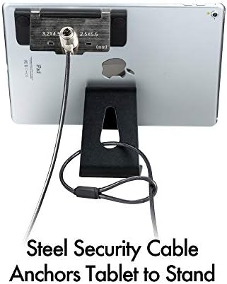 CTA Digital Security Desktop Tablet and Phone Stand – Premium Theft-Deterrent Solution with Scratch-Resistant Base and Compact Metal Plate for Retail and Educational Use – Sleek, User-Friendly Design for Enhanced Interaction and Device Protection