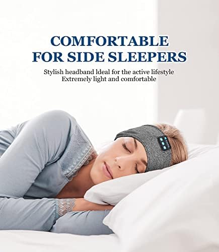 Revolutionize Your Rest with the Bluetooth Noise-Cancelling Sleep Headband – Ultimate Comfort Meets Stylish Functionality for Insomnia Relief, Travel, and Active Lifestyles – Ideal for Yoga and Leisure with Ultra-Thin Speakers in Sleek Black & Grey