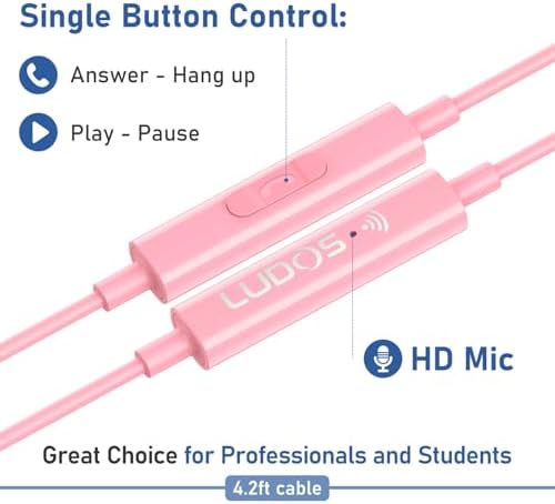 LUDOS FEROX USB-C Earbuds – Premium Wired Headphones for i Phone 16 & Samsung Galaxy Series, Featuring Exceptional Audio Clarity & Deep Bass, Ergonomically Designed for All-Day Comfort, Tangle-Free Cable for Streamlined Use, Supported by an Impressive 5-Year Warranty, Eye-Catching Vibrant Green Finish – Elevate Your Sound Experience for Music Lovers and Gamers Alike
