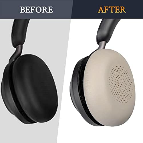 Premium SOULWIT Replacement Earpads for Jabra Evolve2 65 & 40 – Ultra-Comfort Protein Leather Cushions for Enhanced Sound Isolation and Longevity – Effortless Installation in Sleek Black Finish – Perfect On-Ear Headset Upgrade for Extended Listening and Productivity
