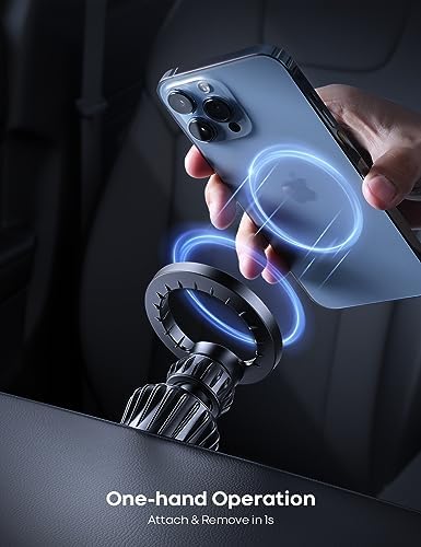 Lamicall Mag Safe Car Phone Mount – Ultra-Stable Magnetic Air Vent Holder with 20 Super Magnets for i Phone 16, 15, 14, 13 Pro Plus Max – Secure Hands-Free Navigation & Optimal Viewing Angles – Effortless Installation for Safe Driving