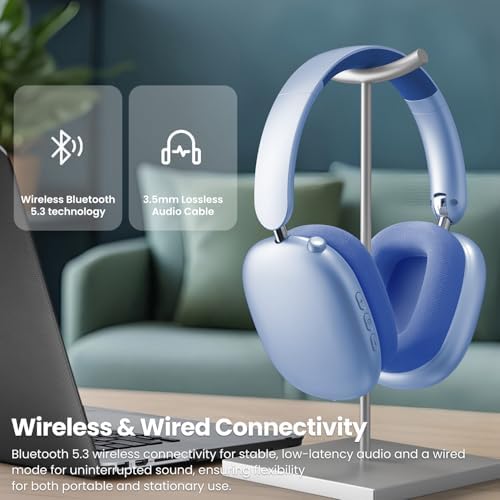 Transform Your Listening Journey with Y01 Wireless Over-Ear Headphones – Advanced Bluetooth 5.3, Superior Noise Cancellation, 48-Hour Battery Life, and Exceptional Comfort in Elegant Pink – Perfect for i OS, Android, Samsung, and PC Enthusiasts Seeking Seamless Audio Bliss