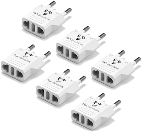 Universal Travel Power Adapter Set for North American Devices in Greece – Dual Pack with High-Speed Charging for Phones, Tablets, Laptops – Compact and Durable Solution for Effortless Connectivity Abroad