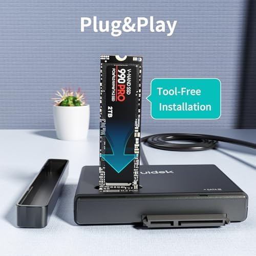 Elevate Your Data Storage with the 10 Gbps M.2 NVMe SSD Adapter – Type-C External Enclosure for M Key & B Key Compatibility, Supports 2.5″/3.5″ SATA Drives with 12 V Power Supply – Ultimate Portable Solution for High-Speed Transfers and Seamless Connectivity