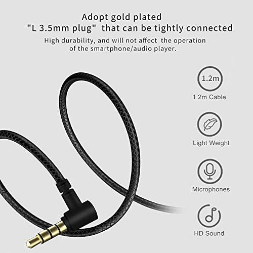 OKCSC P120 Wired Semi-In-Ear Headphones with Microphone – Durable Audio Companion for Smartphones, Enhanced Comfort, and Superior Sound Quality for Everyday Use