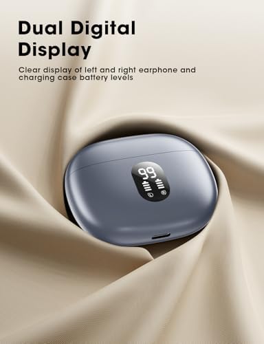 Experience Unmatched Audio Freedom with 2025 Advanced Bluetooth Wireless Earbuds – Big Bass Sound, 48-Hour Playtime, IPX7 Waterproof for Active Lifestyles, AI-Enhanced Hands-Free Calling for Seamless Connectivity with i Phone & Android – Ultimate Comfort, Durability, and Immersive Sound Quality