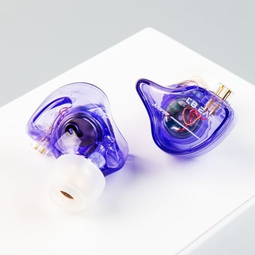 Unleash Superior Sound Quality with KBEAR Storm In-Ear Monitors – High-Fidelity 10 mm Dynamic Driver Earbuds in Stunning Purple for Musicians and Audiophiles – Ideal for Studio Use and Live Performances with Unmatched Comfort and Clarity