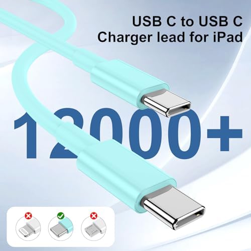 Ultimate 20 W Fast Charging Solution: 10 Ft i Phone 15 Charger with 3 Durable USB-C Cables & Dual Wall Adapters – Compatible with i Phone 15/15 Pro/Pro Max, i Pad Pro, Air Pods, and Samsung Devices for Rapid Power-Up and On-the-Go Convenience