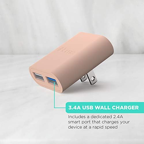 i Home 2-Port USB Wall Charger – Compact Dual Port AC Adapter for Rapid Device Charging – Flat Design for Travel & Home Use – Enhanced Compatibility with Smartphones & Tablets – Safe, High-Speed Charging Solution