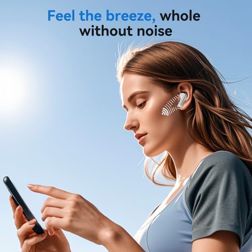 Revolutionary Bluetooth 5.4 Wireless Earbuds with Exceptional 50-Hour Playtime and Powerful Deep Bass – IPX7 Waterproof Design for Active Lifestyles – Sleek Black Charging Case Featuring Battery Indicator for Ultimate Convenience and Durability