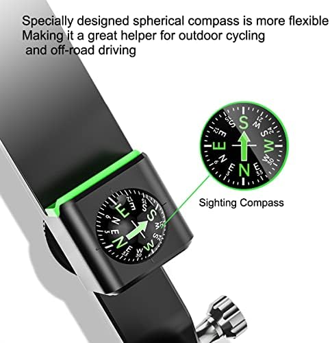 Universal Handlebar Compass Phone Holder for Bikes, Motorcycles, and Scooters – Secure Mount for 4.7″-6.8″ Smartphones, Easy Installation, Built-in Navigation Compass, Durable Weather-Resistant Design, Hands-Free Convenience for Safe Riding