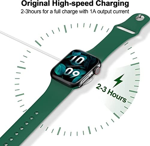 Magnetic Fast Charging Cable for Apple Watch – Portable 1.6 FT Wireless Charger Compatible with All i Watch Series Ultra/10/9/8/7/6/SE/SE2/5/4/3 – Quick Connection & Enhanced Durability for Effortless Charging