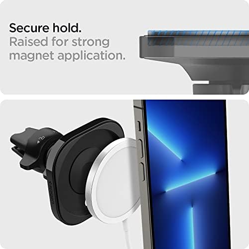 Spigen Mag Fit Car Mount for Mag Safe Compatible i Phone 16 Series – Effortless Magnetic Phone Holder for i Phone 16 Pro Max, Pro, Plus, and 16 – Sleek Black Design for Enhanced Vehicle Aesthetics – Requires USB-C Car Charger for Optimal Performance – Perfect for Safe and Convenient Driving Navigation and Music Control