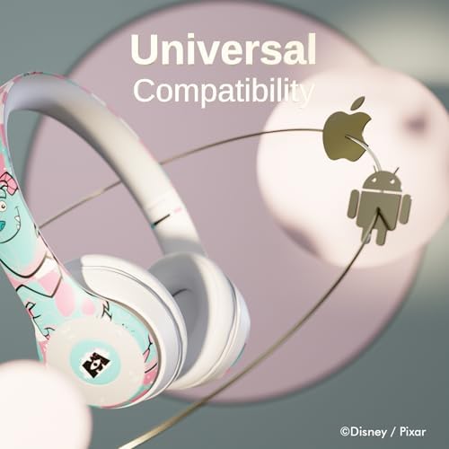Monsters, Inc. Bluetooth Over-Ear Headphones – Immersive Audio Quality with Built-In Microphone, 15-Hour Wireless Playtime – Ultimate Disney Gift for Pixar Fans and Music Aficionados of All Ages