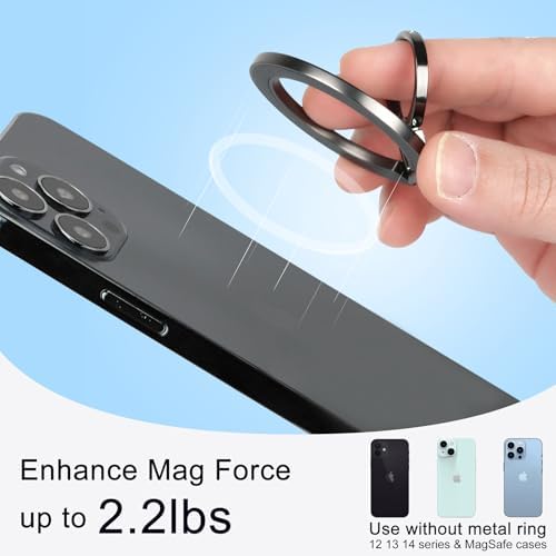 Experience Unmatched Elegance and Functionality with the EI Sonador Magnetic Phone Grip – Premium Transparent Gold Diamond Ring Holder for i Phone 14 Plus, 13, 12 Pro Max & Mini – Ideal for Effortless Selfies and Hands-Free Use, Enhanced Mag Safe Compatibility, Lightweight Removable Design for Ultimate Convenience