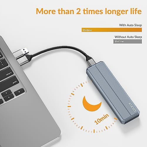 Experience Unmatched Data Transfer with the i Dsonix M.2 NVMe SSD Enclosure Adapter – Premium Aluminum Case for USB A & C 3.2 Gen 2, Supporting M-Key/B+M Key – Achieve Lightning-Fast Speeds Up to 10 Gbps for NVMe and 6 Gbps for SATA AHCI – Durable, Portable Design for On-the-Go Efficiency – Essential Accessory for Professionals and Tech Enthusiasts
