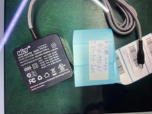 High-Speed 65 W USB Type-C Laptop Charger for ASUS & Nimo Devices – Advanced PD 3.0 Fast Charging with 6.6 ft Cable – Compact & Portable Power Adapter with Safety Features for Gaming Consoles – Ideal for Zenbook Duo, Chromebook CM14, and ROG Ally X – Efficient Energy Management with 5-Year Warranty for Reliable Performance