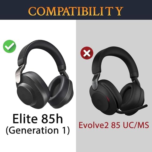 Upgrade Your Jabra Elite 85 h Experience with SOULWIT Cooling Gel Ear Pad Cushions – Advanced Breathable Foam for Optimal Noise Isolation and Comfort During Long Listening Sessions