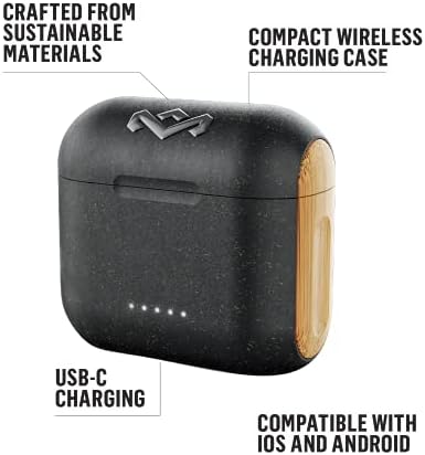 Experience Superior Sound with House of Marley Rebel True Wireless Earbuds – Eco-Friendly Bluetooth Connectivity, 8-Hour Battery Life, Microphone for Hands-Free Calls, and Enhanced Device Compatibility in Sleek Signature Black – Perfect for Music Lovers and Sustainable Living Enthusiasts