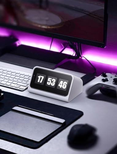 TOPGO Mag Safe Compatible i Phone 16/15 Pro Max Charging Dock – Stylish Bedside Stand with Alarm Clock Functionality, Fast Wireless Charging, Adjustable Viewing Angle, and Built-in Cable Management for a Clutter-Free Nightstand Experience