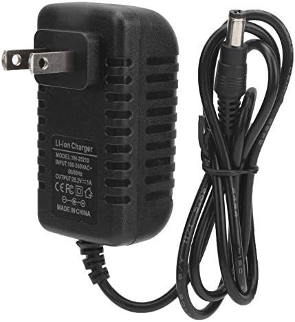 High-Performance 25.2 V Lithium-Ion Battery Charger with LED Status Indicator – Universal AC Adapter for Optimal Device Compatibility (100-240 V) by Alomejor