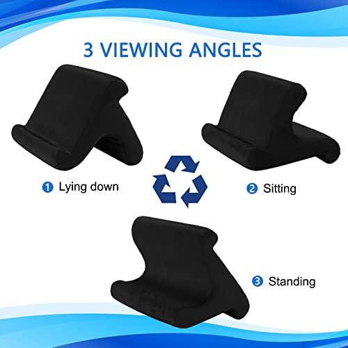 Ergonomic Adjustable Tablet Pillow Stand – Lightweight Multi-Device Holder for Ultimate Comfort on Bed & Sofa, Three Customizable Viewing Angles for i Pad Pro, Kindle, E-Readers, and Smartphones (Gray) – Perfect for Leisure and Hands-Free Use