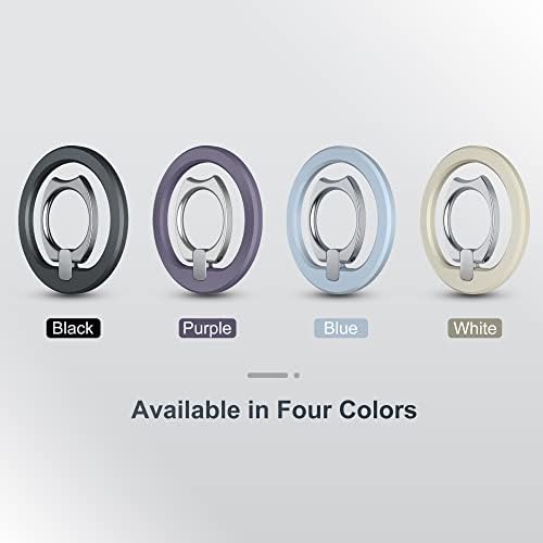 PROfezzion Ultra-Slim Magnetic Ring Holder for Mag Safe – Lightweight Zinc Alloy Phone Grip for i Phone 16/15/14/13/12 Pro Max Plus with Mag Safe Case – Effortless Attach and Detach, 360° Rotation & 130° Angle Flexibility – Ideal for On-the-Go Use and Mag Safe Car Mount Compatibility – No Residue, Strong 3.2 lb Grip