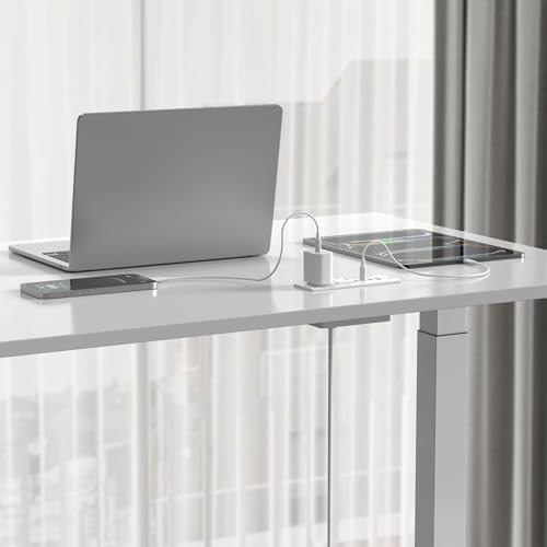 Recessed Power Strip with USB C PD Fast Charging – 30 W Flush Mount Desk Outlet for Space-Saving Convenience, 2 AC Outlets & 2 USB Ports, 6 ft Cord, Ultra Thin Flat Plug for Tidy Workspaces – Perfect for Home Offices and Multi-Device Charging Solutions