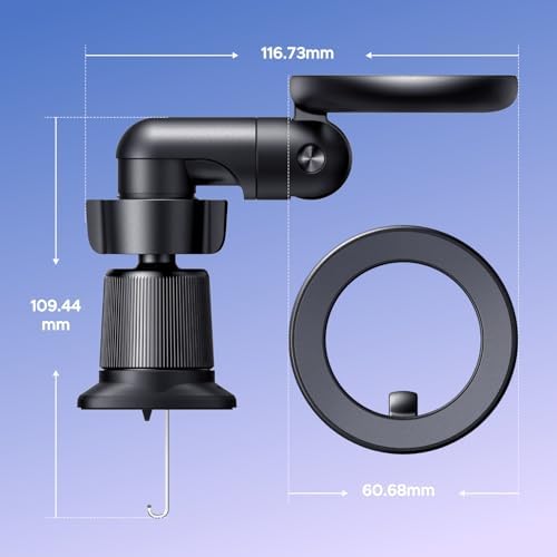 UGREEN Magnetic Car Phone Mount for Mag Safe – Secure Air Vent Holder for i Phone 16, 15 Pro Max, 14, 13, 12 Pro & Mini – Enhanced Magnetic Grip & Easy Installation for Seamless Navigation – Sleek Design for Clutter-Free Driving Experience