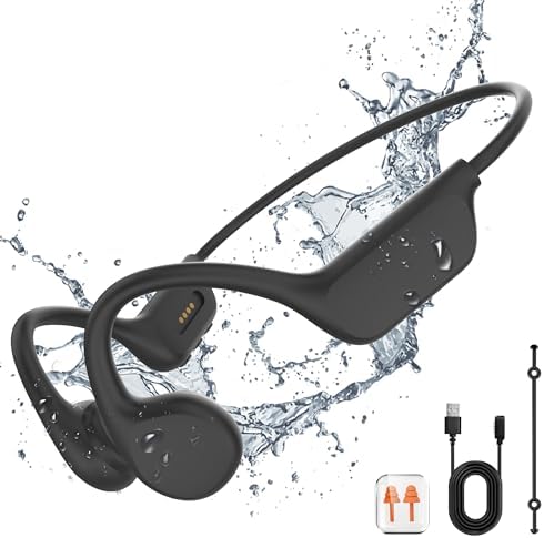 Revolutionary IP68 Waterproof Bone Conduction Earbuds with Built-In MP3 Player – Perfect Bluetooth Headphones for Active Swimmers and Runners – Superior Sound Clarity and Comfort for an Engaged Fitness Experience – Stay Connected and Aware on the Move