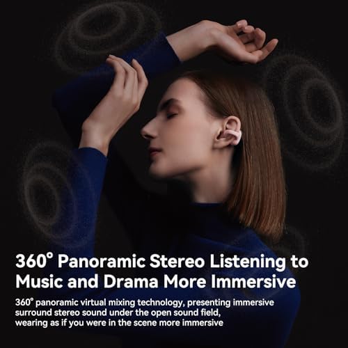 Sanag Bluetooth 5.3 Wireless Earbuds with MIC – Open-Ear Comfort for Seamless Listening and Clear Calls, Enhanced Battery Life & Durable Charging Case for Ultimate Convenience