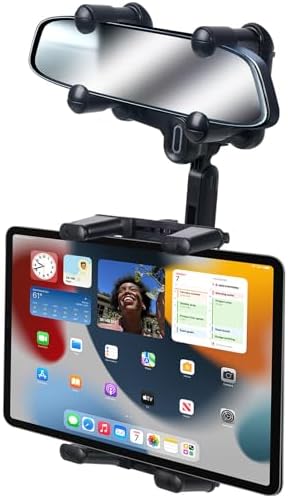 Transform Your Driving Experience with the 360° Rotatable Car Phone Mount – Innovative Rear View Mirror Holder for i Phone, i Pad, Samsung Z Fold & All Foldable Devices – Effortless Installation, Unmatched Stability, and Multifunctional Design for Ultimate Road Convenience