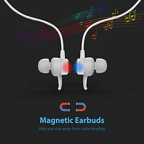 High-Performance Lightning Earbuds with Magnetic Design – MFi Certified Sports Headphones for i Phone 14/13/12/11/Pro Max/Xr/Xs Max/X – Noise-Isolating In-Ear Earphones with Built-in Microphone for Ultimate Workout Experience – Secure Fit and Premium Sound Quality