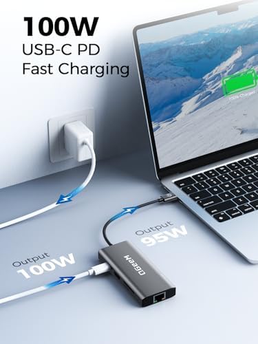 Unlock Seamless Connectivity with the QGee M 9-in-1 USB C Hub – The Ultimate Multi-Port Adapter for High-Speed Data Transfer, 4 K HDMI Output, and 100 W Power Delivery – Perfectly Compatible with Mac Book Pro, Air, i Pad, Dell, HP, Lenovo, and Chromebook – Compact, Stylish Blue Design for On-the-Go Professionals and Creatives