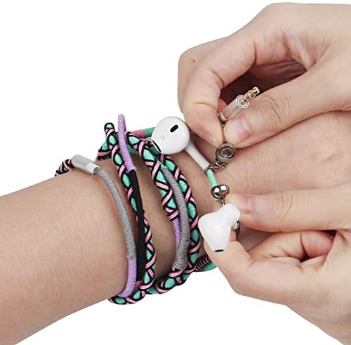 URIZONS Kids Wired Earbuds with 3.5 mm Jack – Noise Isolating In-Ear Headphones for Immersive Sound, Heavy Bass, and Built-in Microphone – Tangle-Free Cord & Stylish Fabric Braided Wristband – Ideal for i Phone, i Pad, Mac – Safe Listening Experience for Young Users