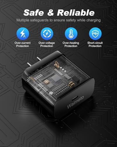 Dual Pack 45 W USB-C Charger Block with 3.3 FT Fast Charging Cables – Ultimate Universal Compatibility for i Phone 15/16 and Samsung Galaxy S24/S23/S22 Ultra/Note 20 – Rapid Power Delivery and Enhanced Portability for Home, Office, and Travel – Durable Charging Solution for All Devices