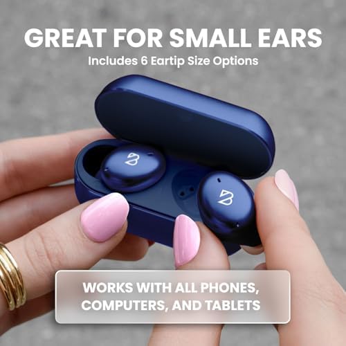 Back Bay Audio Tempo 30 Wireless Earbuds for Smaller Ears – Award-Winning Sound in Sweatproof Design, Ultra-Comfortable Bluetooth Earbuds for Women, Purple Finish with Long Battery Life and Enhanced Compatibility for Daily Use