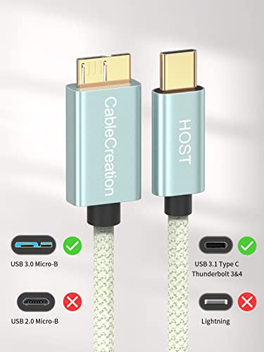 High-Speed 1 FT USB C to Micro B Cable – 10 Gbps Data Transfer for i Phone 15, Seagate & WD External Hard Drives – Durable Braided Design for Enhanced Connectivity & Reliability – Perfect Length for Travel & Desk Use – USB 3.1 Type C Compatible