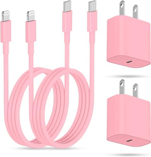 Lightning-Fast 20 W Apple Charger with MFi Certification – 6 ft USB-C to Lightning Cable Included for i Phone 14 Pro Max/14/13 Pro/12 Mini/12/11 & i Pad Air – Compact Power Block for Ultimate Portability and Rapid Charging Efficiency