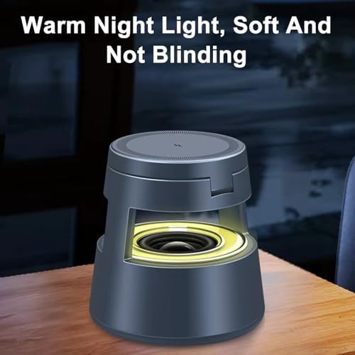 Ultimate 5-in-1 Wireless Charging Station with Bluetooth Speaker & Adjustable Night Lamp – Fast Mag Safe Charger for i Phone, Apple Watch Ultra, and Air Pods – Your All-in-One Solution for Seamless Device Charging and Enhanced Audio Experience