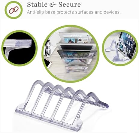 Revolutionary 5-Device Charging Dock – Prosumer’s Choice Multi-Device Organizer for Home and Office – Streamlined Tablet and Smartphone Storage with Fast Charging Ports – Sleek Design to Optimize Workspace Efficiency and Reduce Clutter