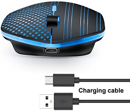 Illuminated Rechargeable Wireless Mouse with Advanced Optical Tracking – Stylish Backlit Design, Adjustable DPI, and Nano USB Receiver for Seamless PC and Mac Compatibility – Elevate Your Productivity in Low-Light Environments