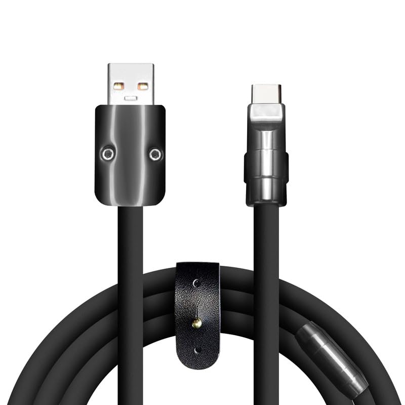 Revolutionary 8.5 FT Samurai Edition USB-C Cable – Ultra-Durable Black Chubby Design for 240 W Fast Charging, Perfectly Compatible with i Phone 16/15, i Pad, Mac Book & Galaxy Series, Stylish Silicone Build for Everyday Reliability and Optimal Performance