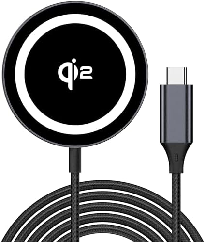 Yootech Qi2 Certified 15 W Mag-Safe Wireless Charging Pad for i Phone 16/15/14/13 Series – Ultra-Fast Magnetic Charger with 4 ft Durable Cable – Seamless Charging Experience with Enhanced Compatibility and Stability