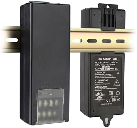 Reliable 12 V DC 5 A Power Supply Adapter for CCTV – 4-Channel Din-Rail Distribution with PTC Fuse, UL Listed by CENTROPOWER – Elevate Surveillance System Performance and Security Reliability